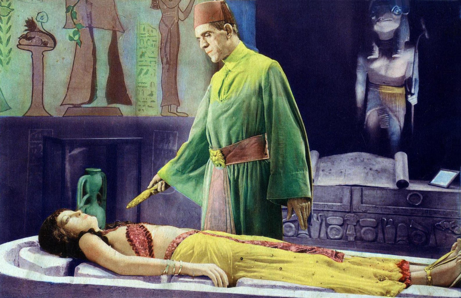 The Mummy (1932), a color still from the black and white film